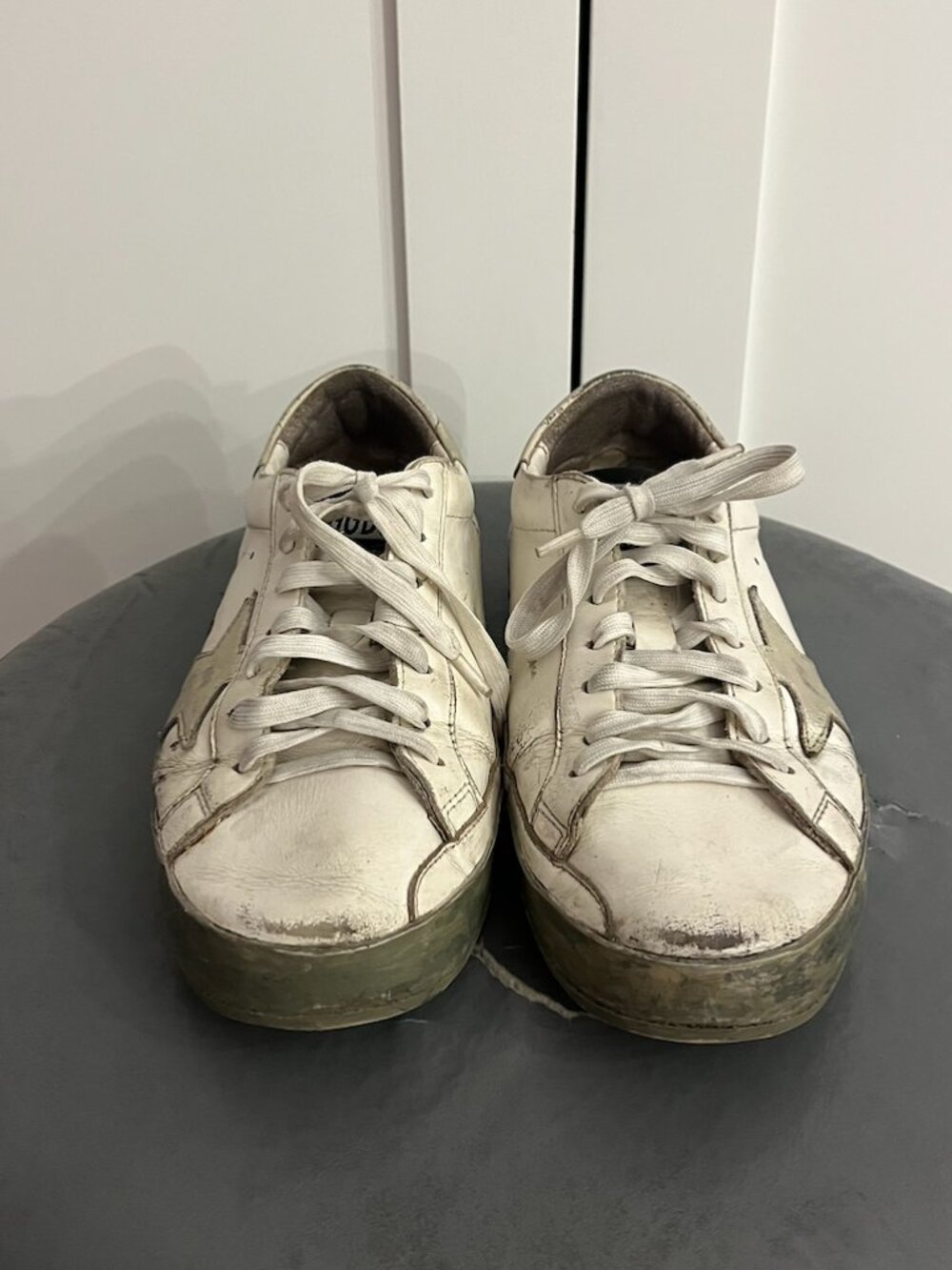 Golden Goose Super-Star White Leather Sneakers - Picture 4 of 9